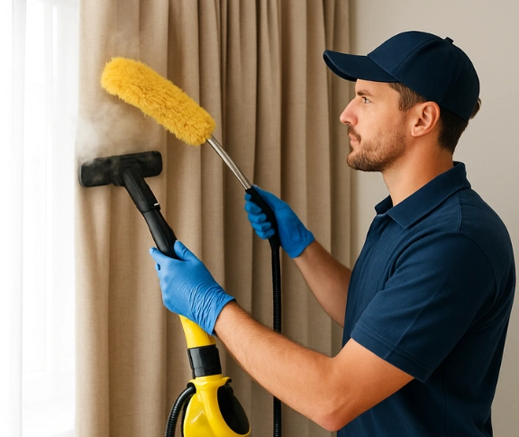 Trusted blind cleaning technician Matty Curtain Cleaning eight-mile-plains QLD