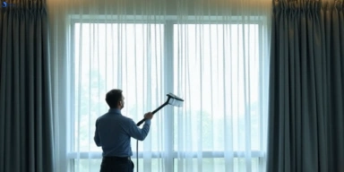 Commercial drapes cleaning service eight-mile-plains hotels offices