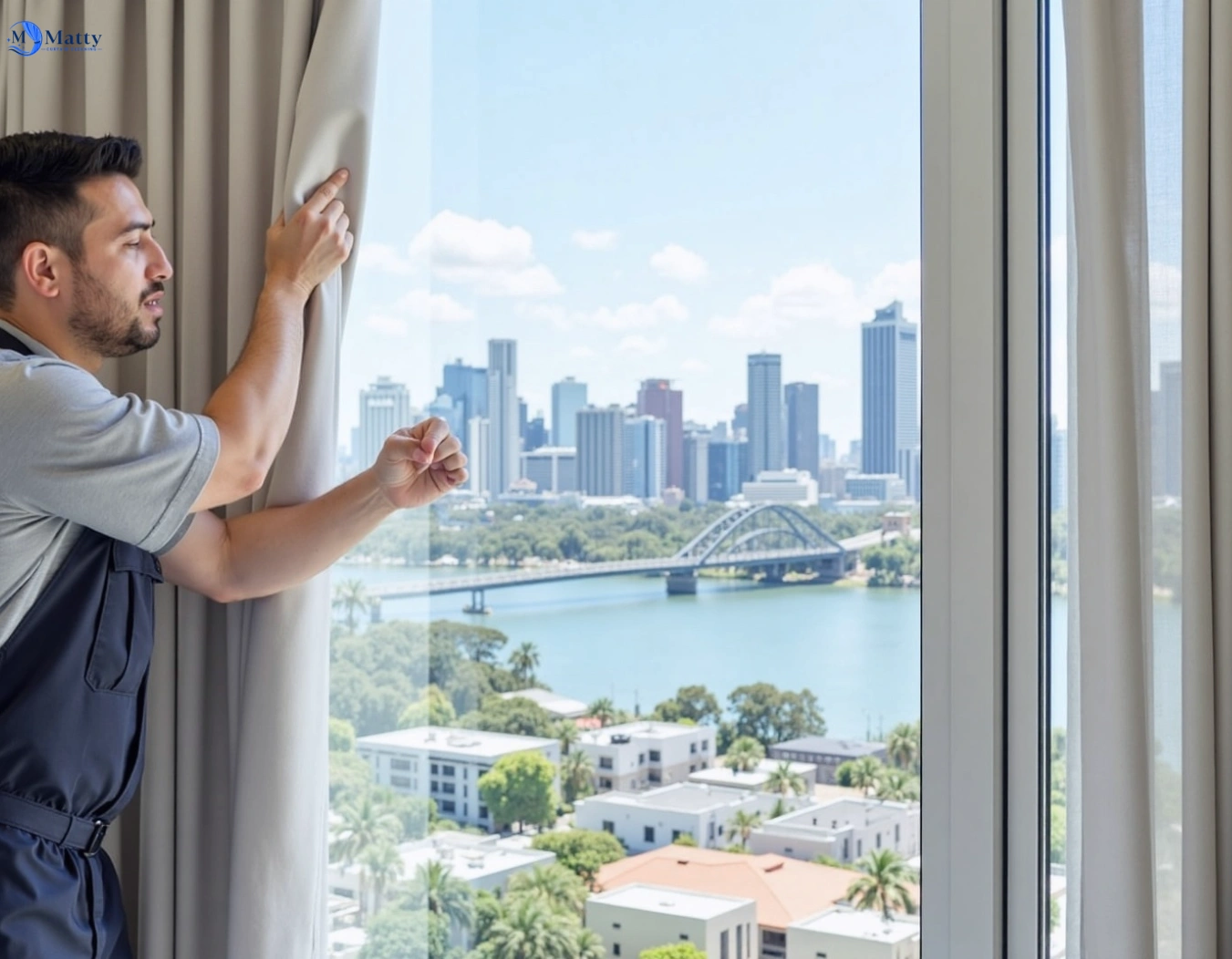 Professional curtain steam cleaning service eight-mile-plains QLD by Matty Curtain Cleaning
