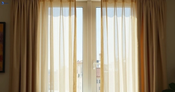 Dull dusty drapes in eight-mile-plains before professional cleaning